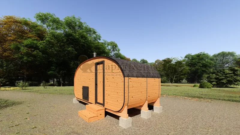 Баня-бочка «Гипоид» из кедра 5х2,2 метра