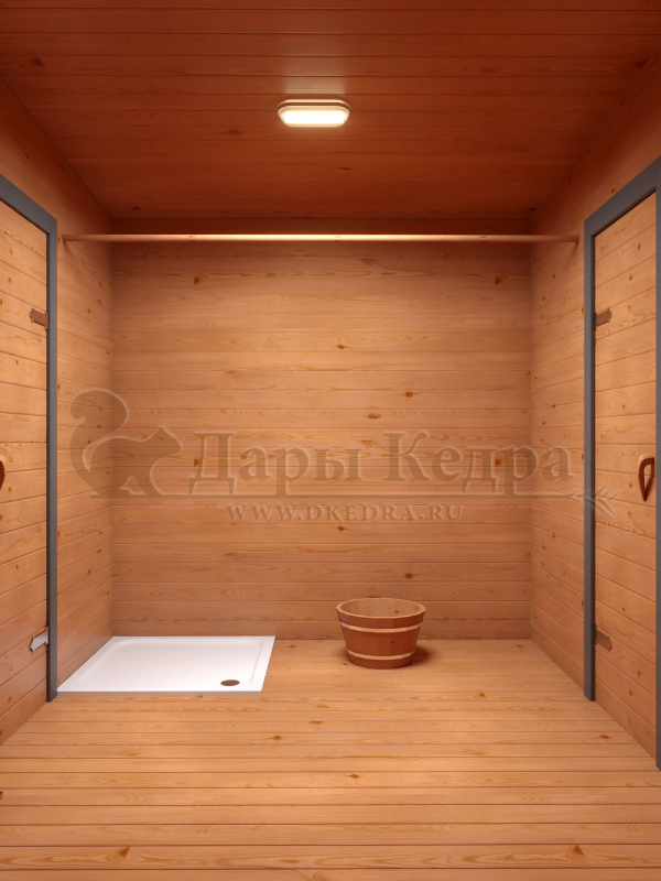 Каркасно-щитовая баня из кедра «Мега»
