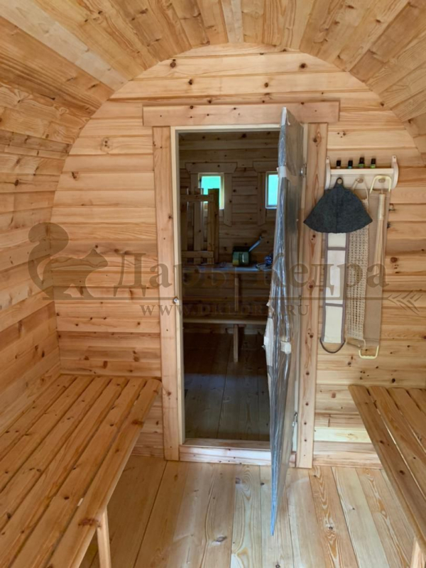 Баня-бочка буханка из кедра 3 метра