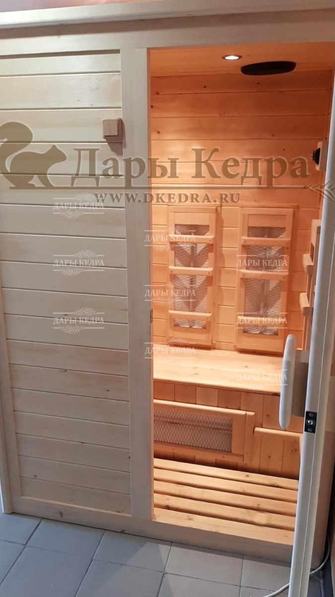 Двухместная инфракрасная сауна кабина из кедра с керамическими излучателями